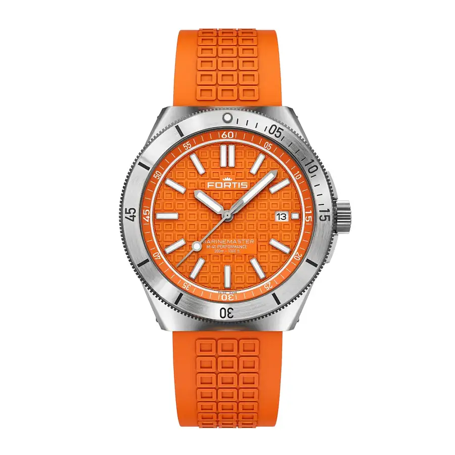 Fortis Marinemaster M-40 Amber Orange on Horizon Strap F8120024