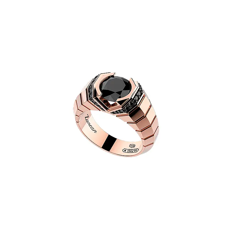 Gold Ring Zancan Couture Saphir EA312R
