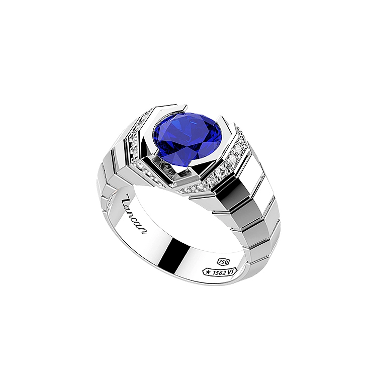 Gold Ring Zancan Couture Saphir EA311B