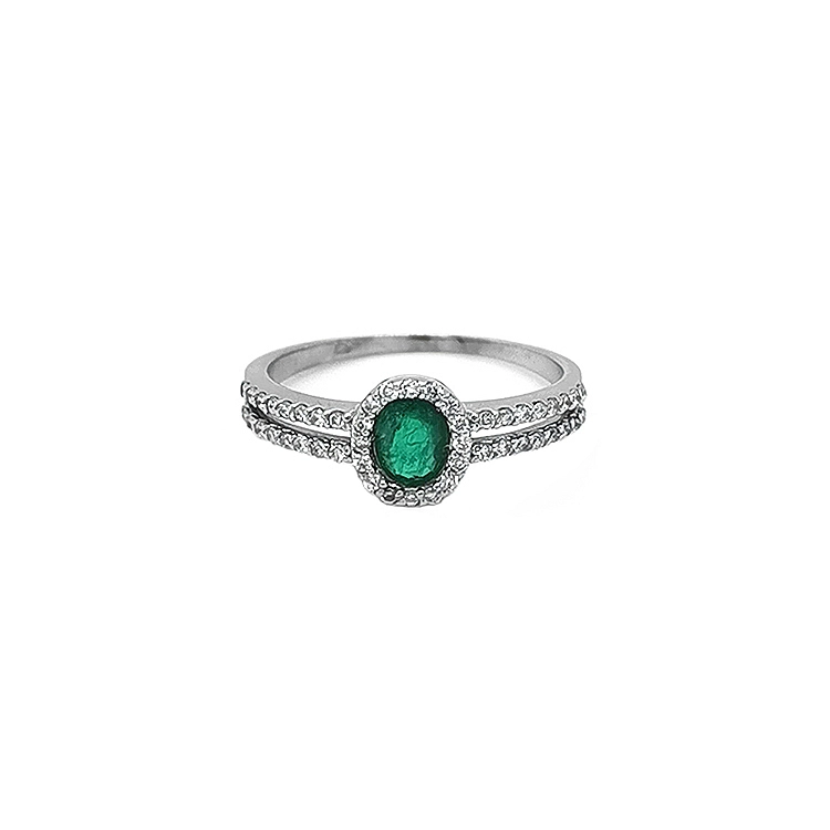Goldring mit Smaragd und Diamanten