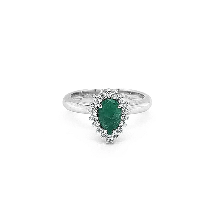 Goldring mit Smaragd und Diamanten
