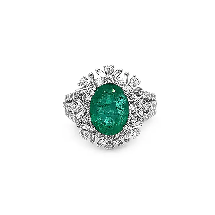 Goldring mit Smaragddiamanten