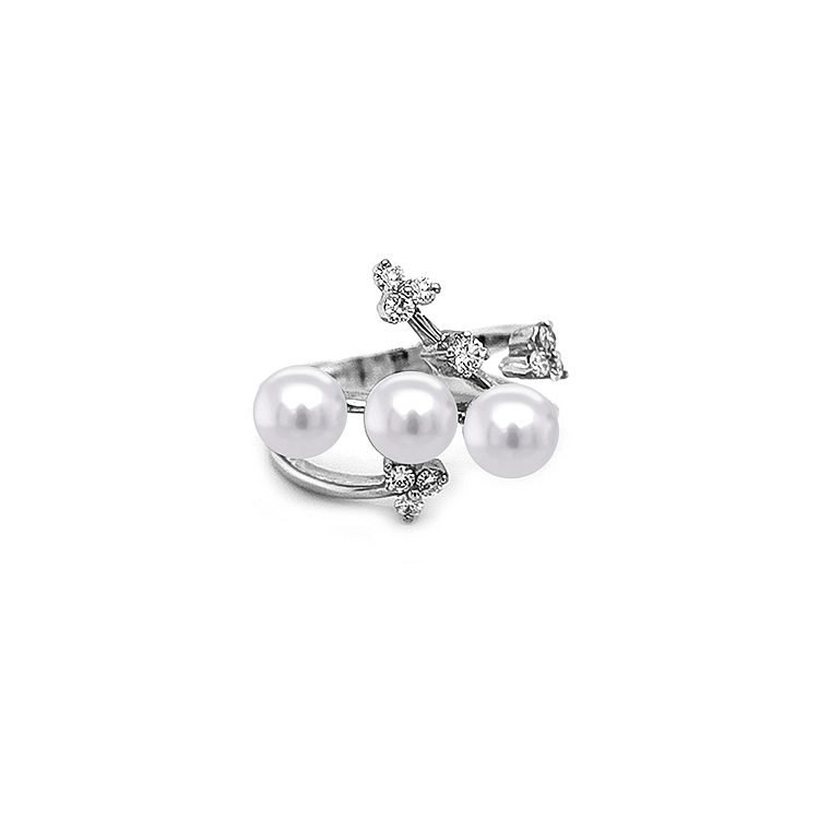 Goldring Naturperlen und Diamanten