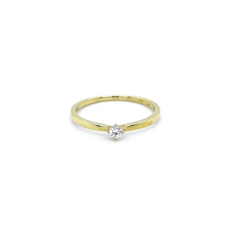Gold Verlobungsring mit Diamant