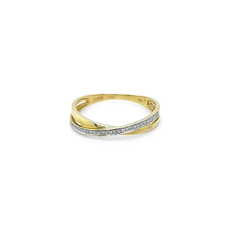 Goldring mit Diamanten