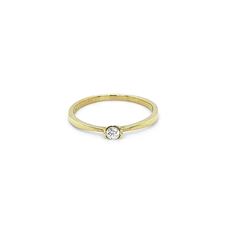 Gold Verlobungsring mit Diamant