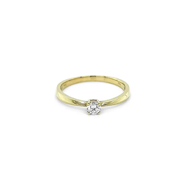 Gold Verlobungsring mit Diamant