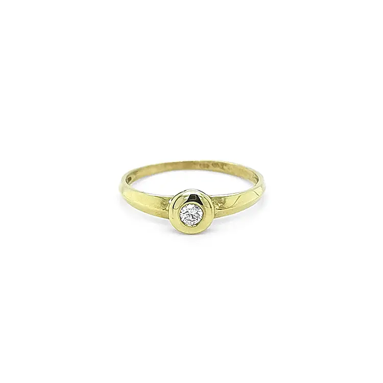 Gold Verlobungsring mit Diamant