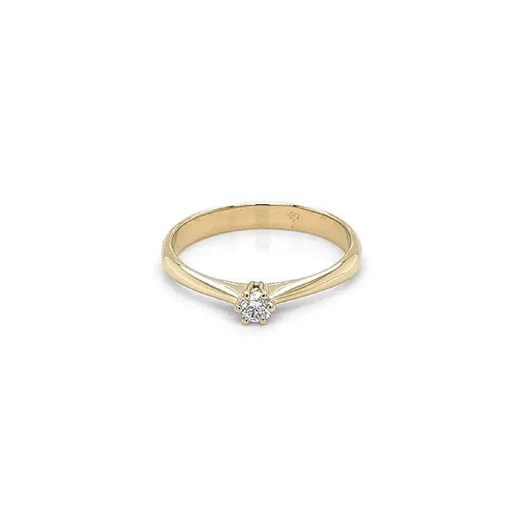 Gold Verlobungsring mit Diamant