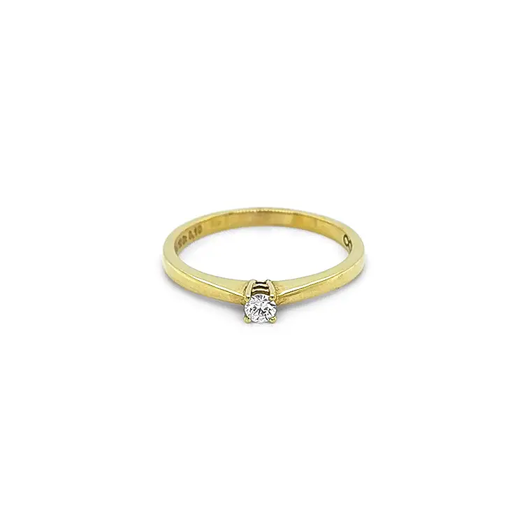 Gold Verlobungsring mit Diamant