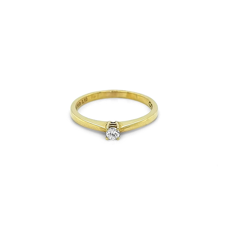 Gold Verlobungsring mit Diamant