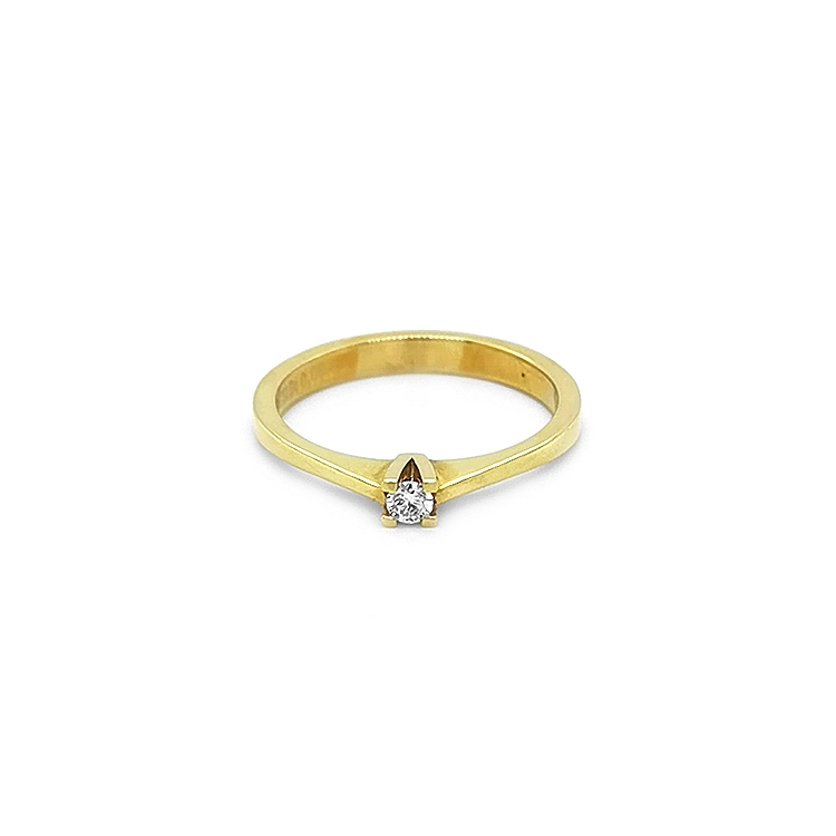 Gold Verlobungsring mit Diamant