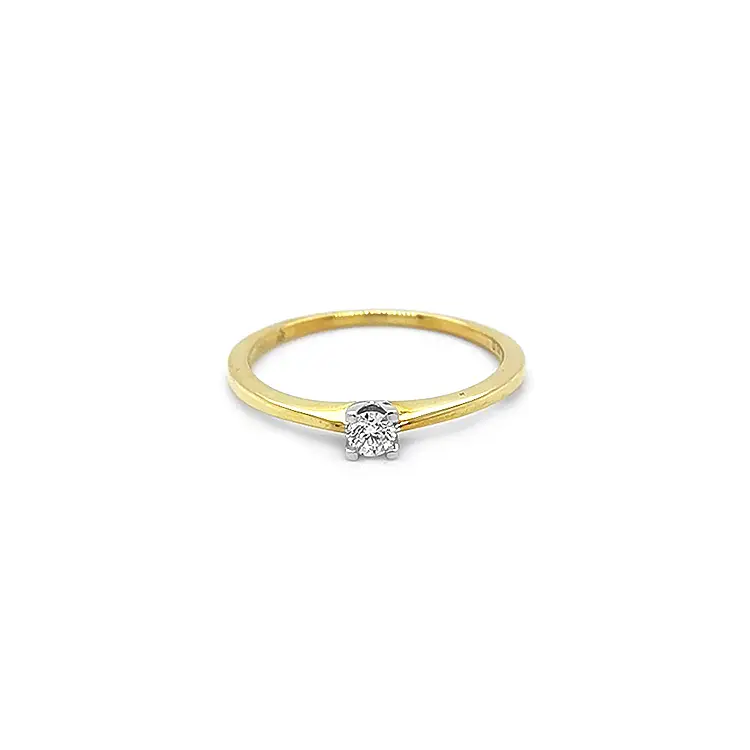 Gold Verlobungsring mit Diamant