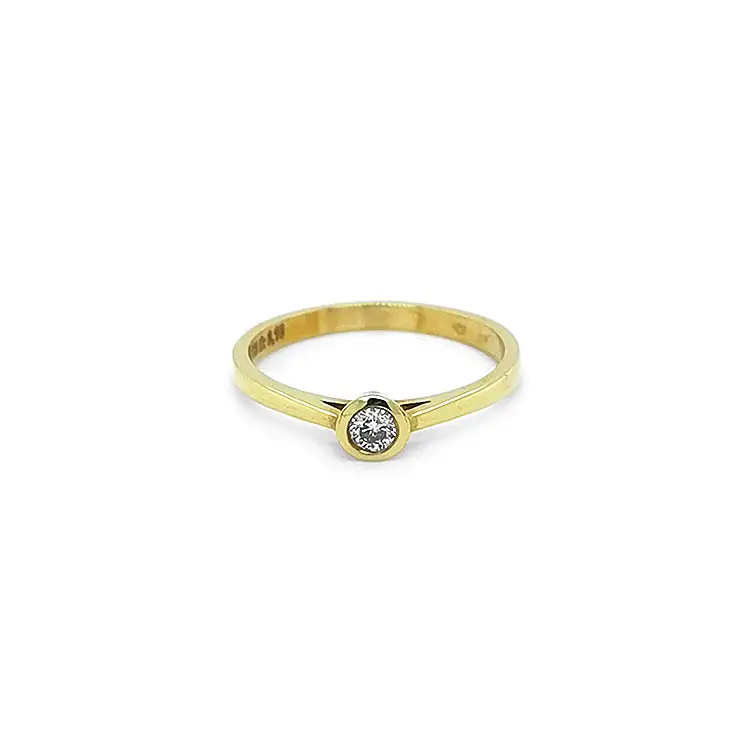 Gold Verlobungsring mit Diamant