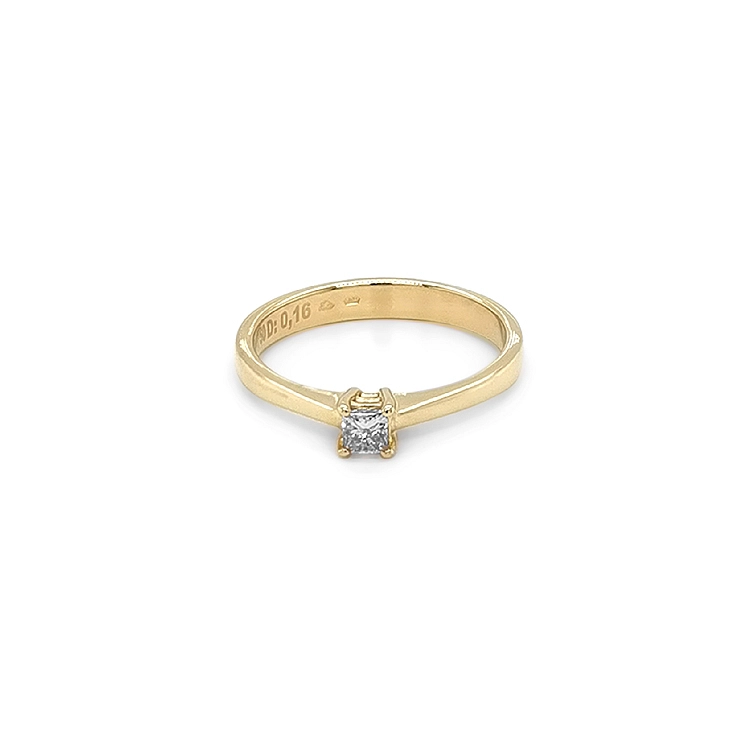 Gold Verlobungsring mit Diamant