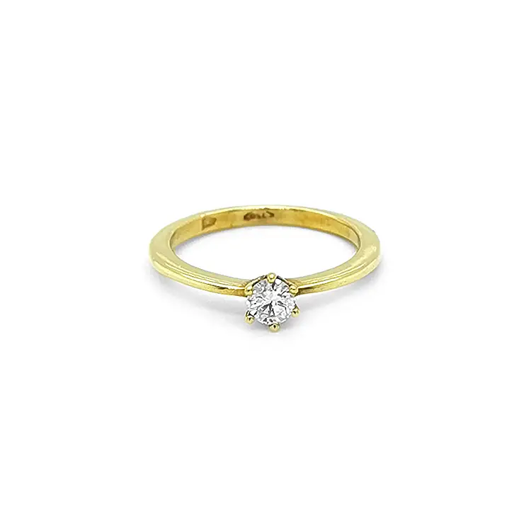 Gold Verlobungsring mit Diamant