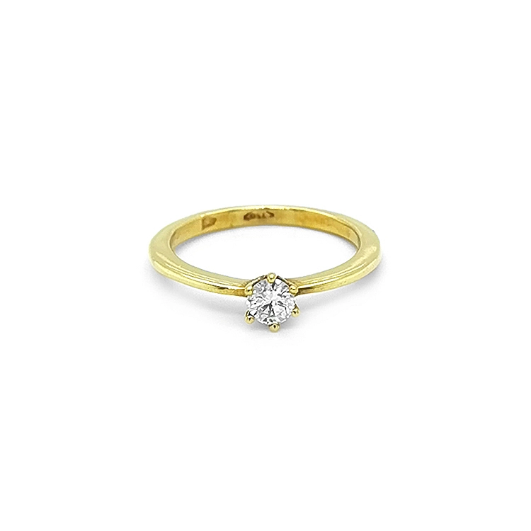 Gold Verlobungsring mit Diamant