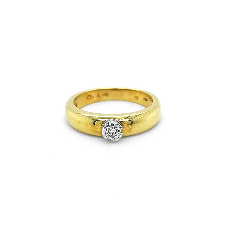 Gold Verlobungsring mit Diamant