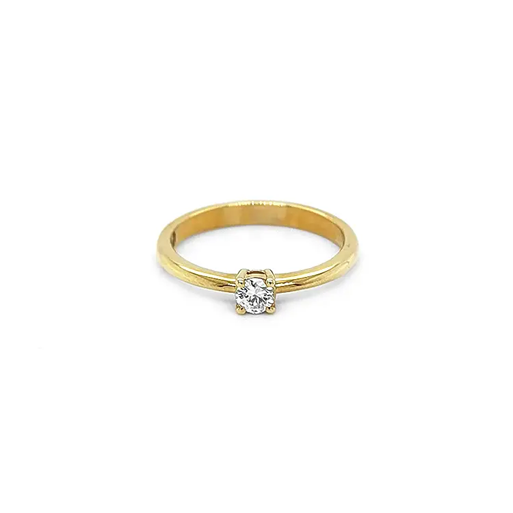 Gold Verlobungsring mit Diamant
