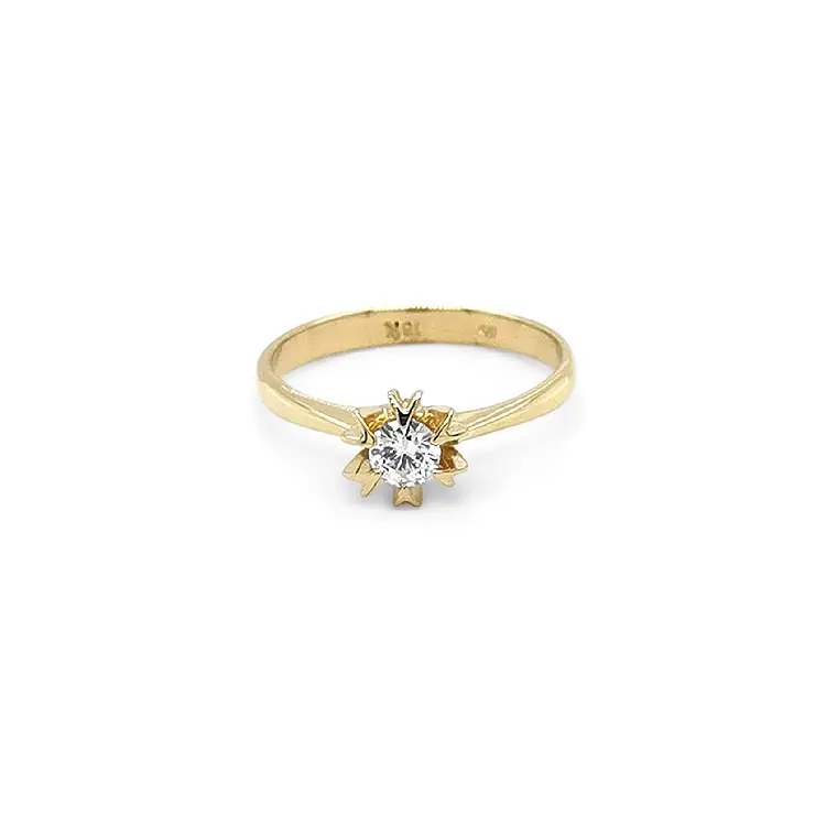 Gold Verlobungsring mit Diamant