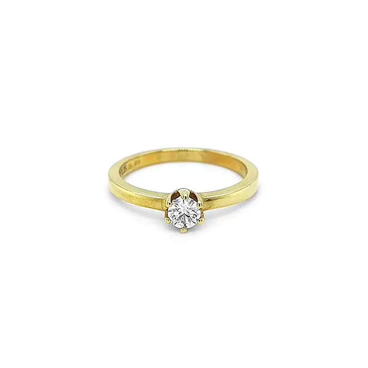 Gold Verlobungsring mit Diamant