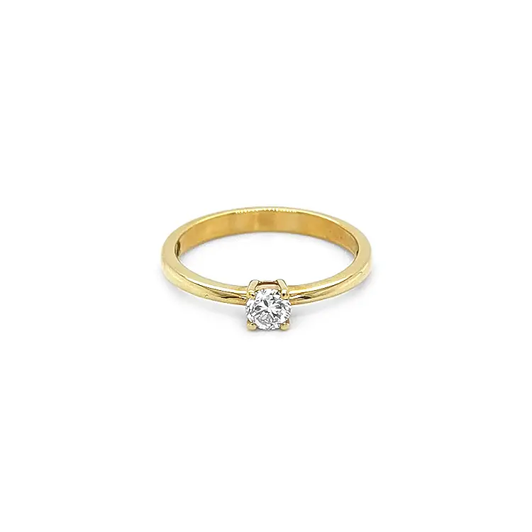 Gold Verlobungsring mit Diamant