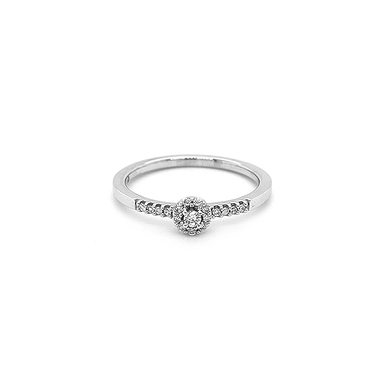 Verlobungsring aus Gold mit Diamanten