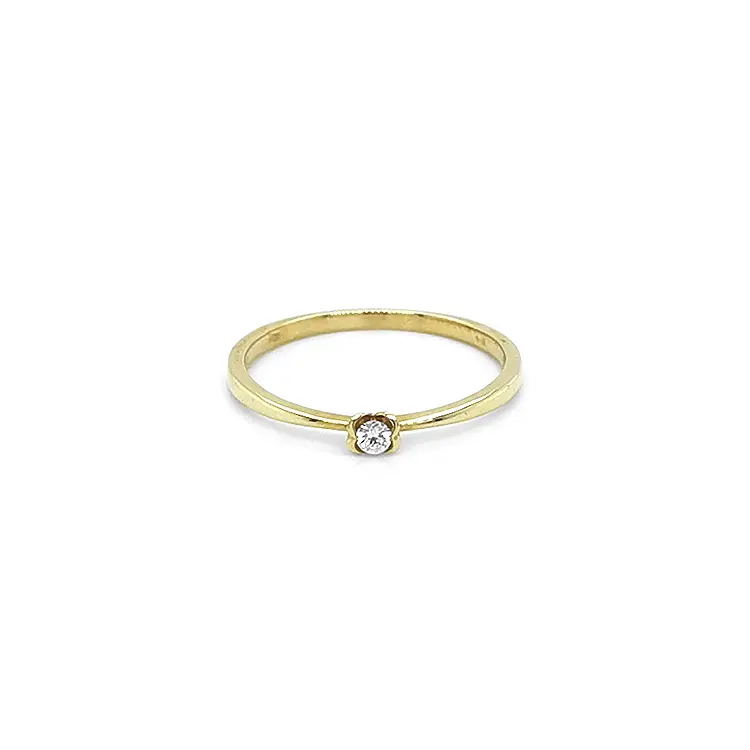 Gold Verlobungsring mit Diamant