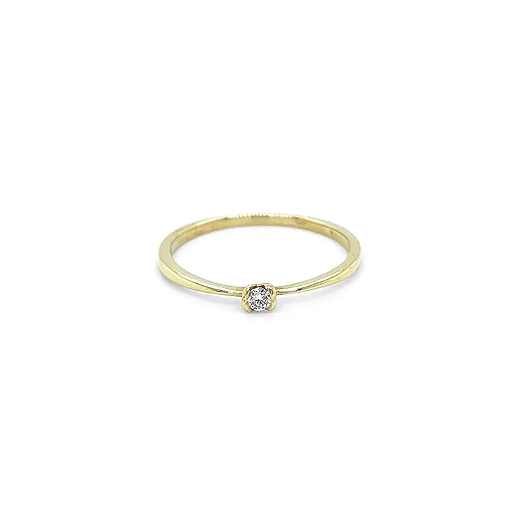 Gold Verlobungsring mit Diamant