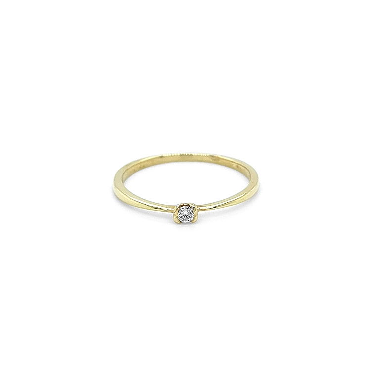 Gold Verlobungsring mit Diamant