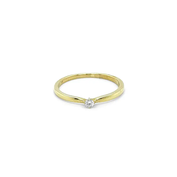Gold Verlobungsring mit Diamant