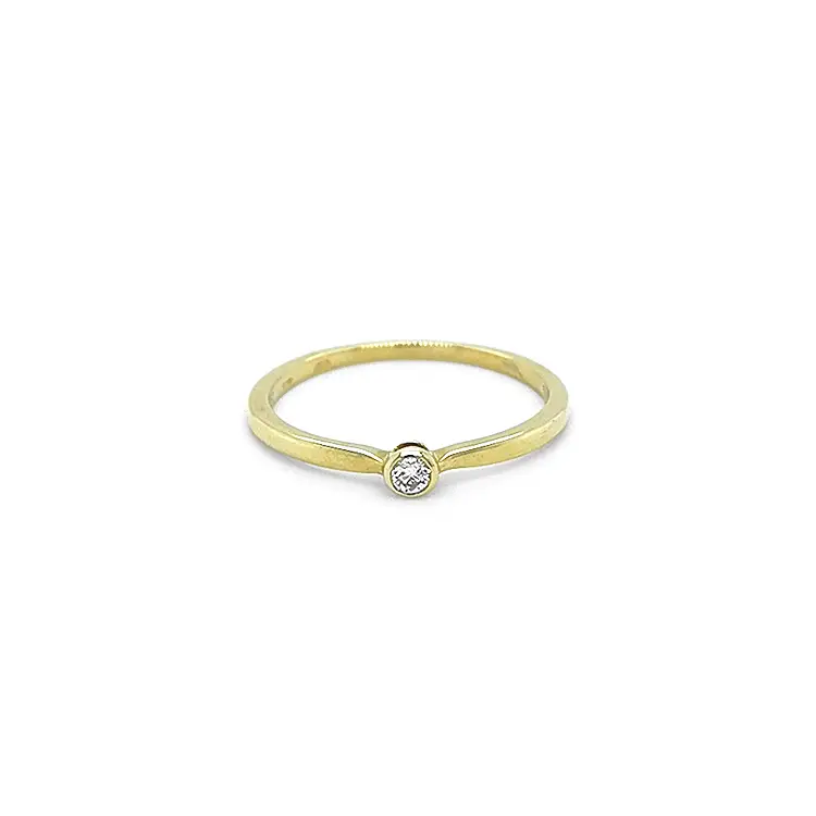 Gold Verlobungsring mit Diamant