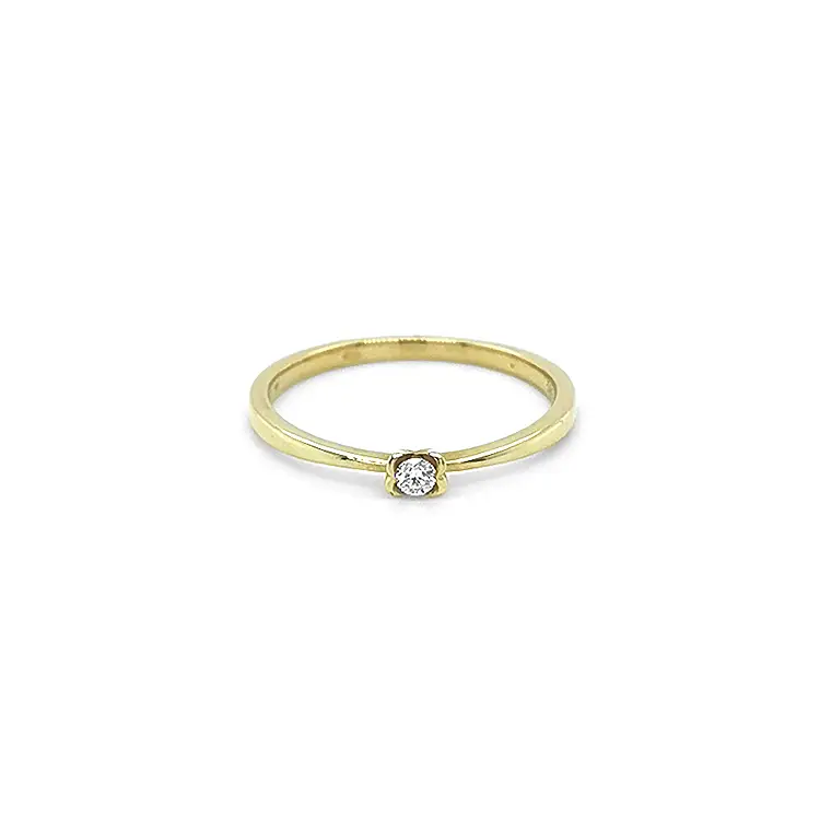 Gold Verlobungsring mit Diamant