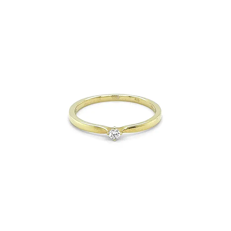 Goldring mit Diamant