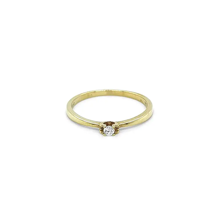 Gold Verlobungsring mit Diamant