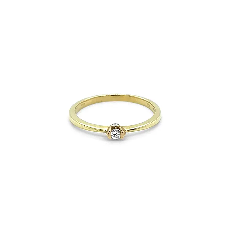 Gold Verlobungsring mit Diamant