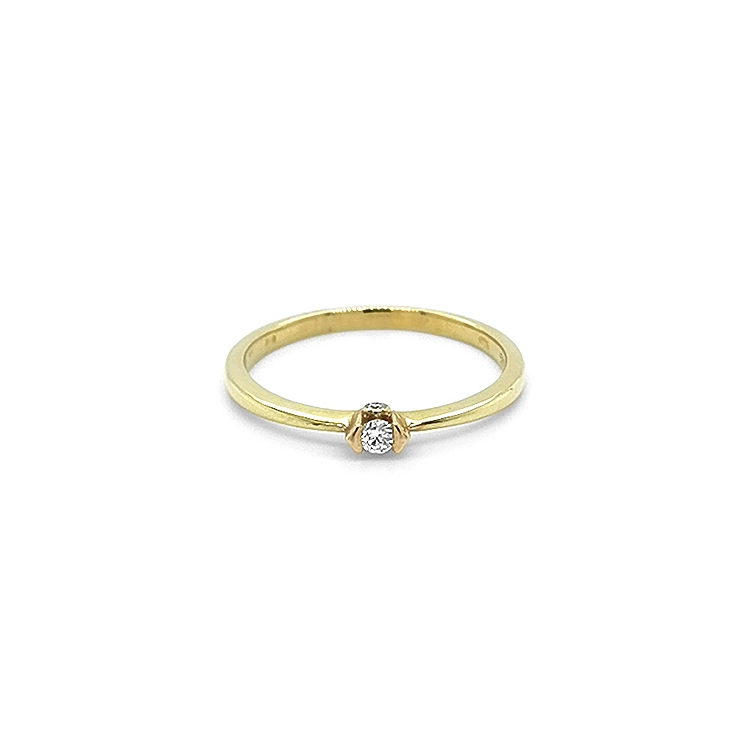 Gold Verlobungsring mit Diamant