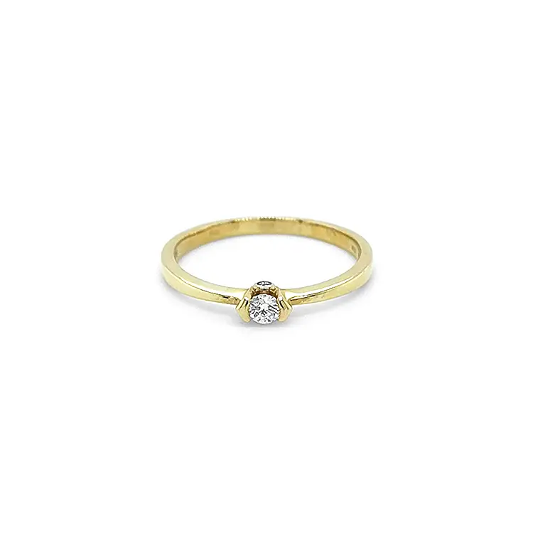 Gold Verlobungsring mit Diamant