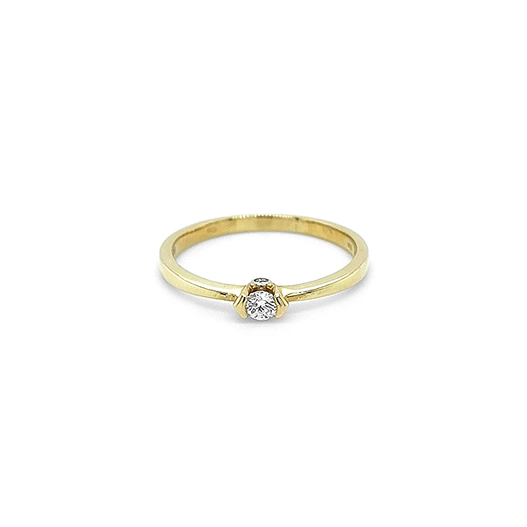 Gold Verlobungsring mit Diamant