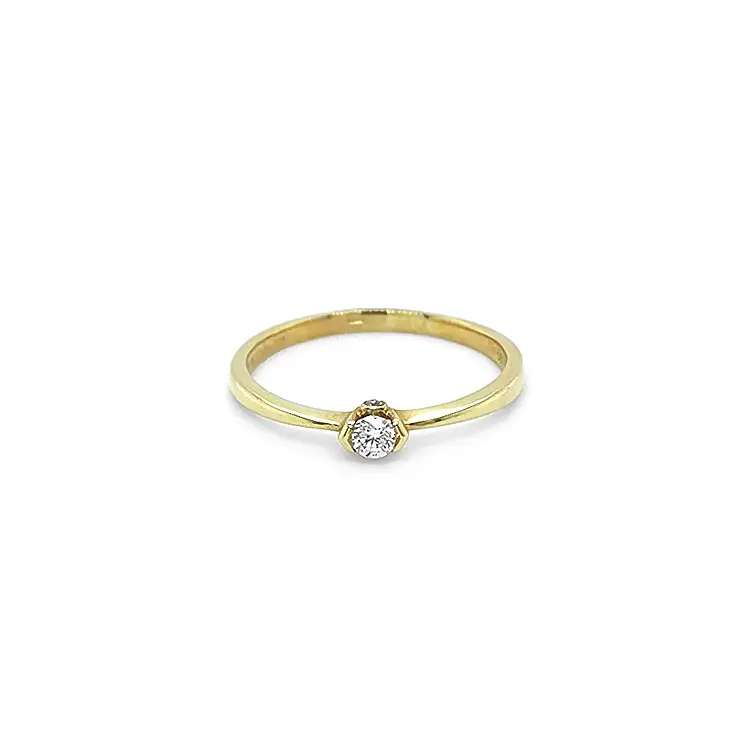 Gold Verlobungsring mit Diamant