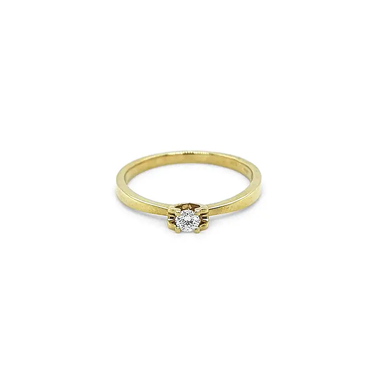 Gold Verlobungsring mit Diamant