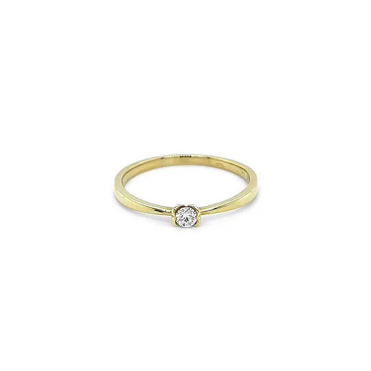 Gold Verlobungsring mit Diamant