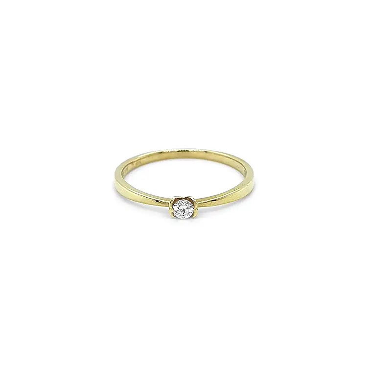 Gold Verlobungsring mit Diamant