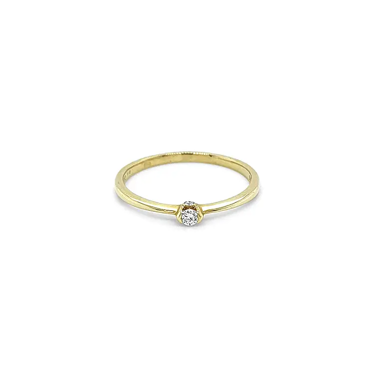 Gold Verlobungsring mit Diamant