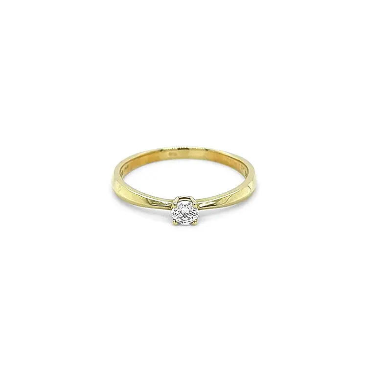 Gold Verlobungsring mit Diamant