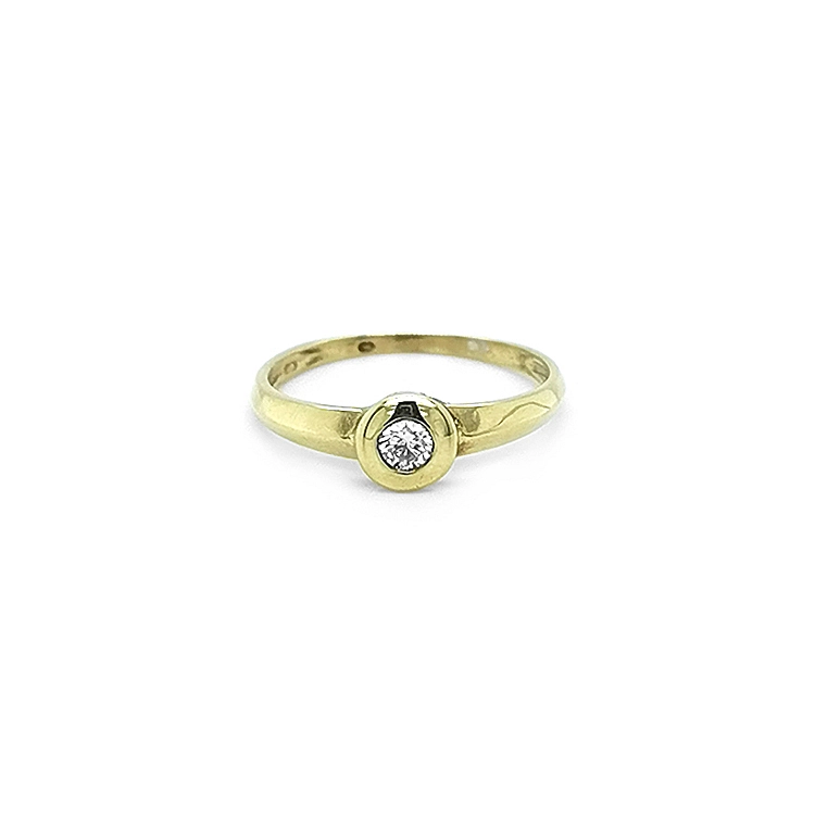 Gold Verlobungsring mit Diamant