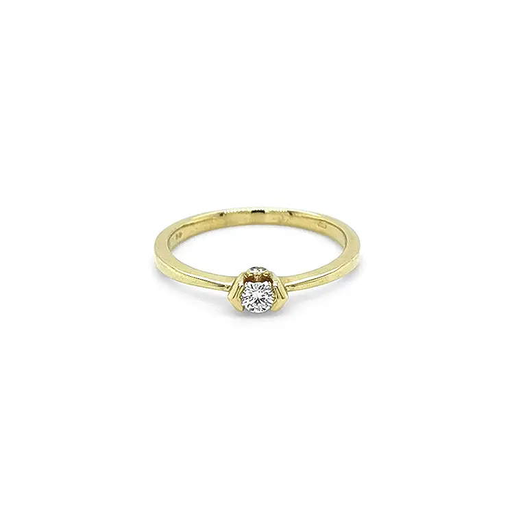 Gold Verlobungsring mit Diamant