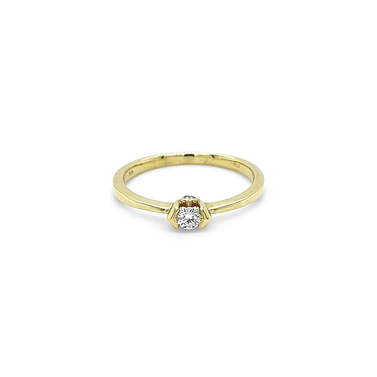 Gold Verlobungsring mit Diamant