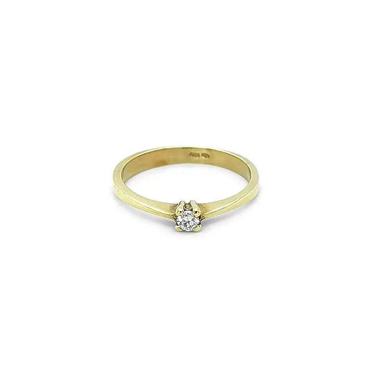 Gold Verlobungsring mit Diamant