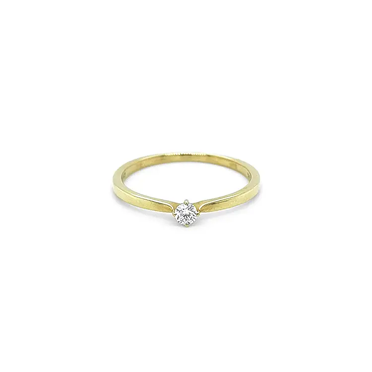 Gold Verlobungsring mit Diamant
